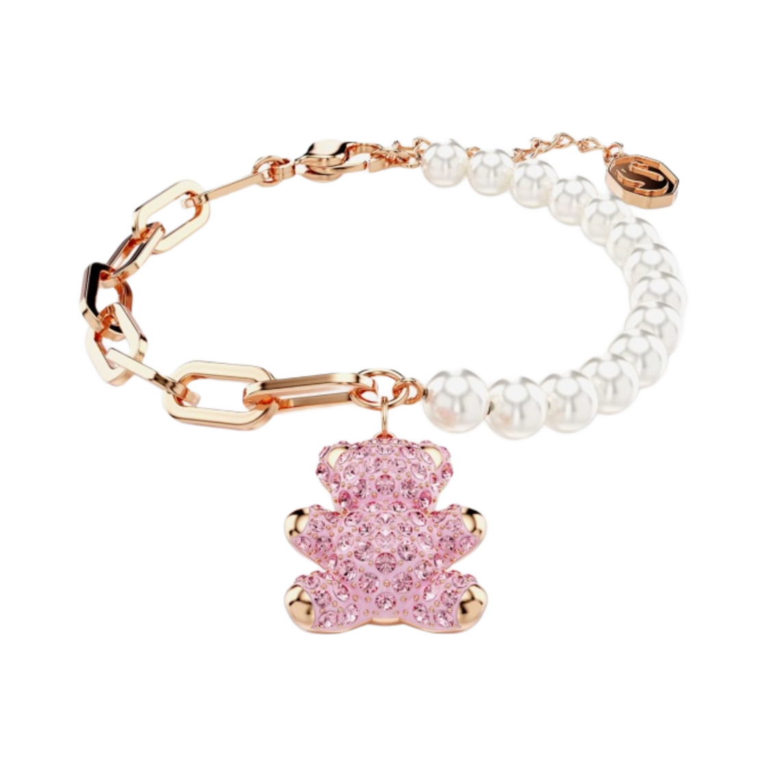 5669169 (W) Swarovski Teddy Bracelet Pink Rose Gold Plated
