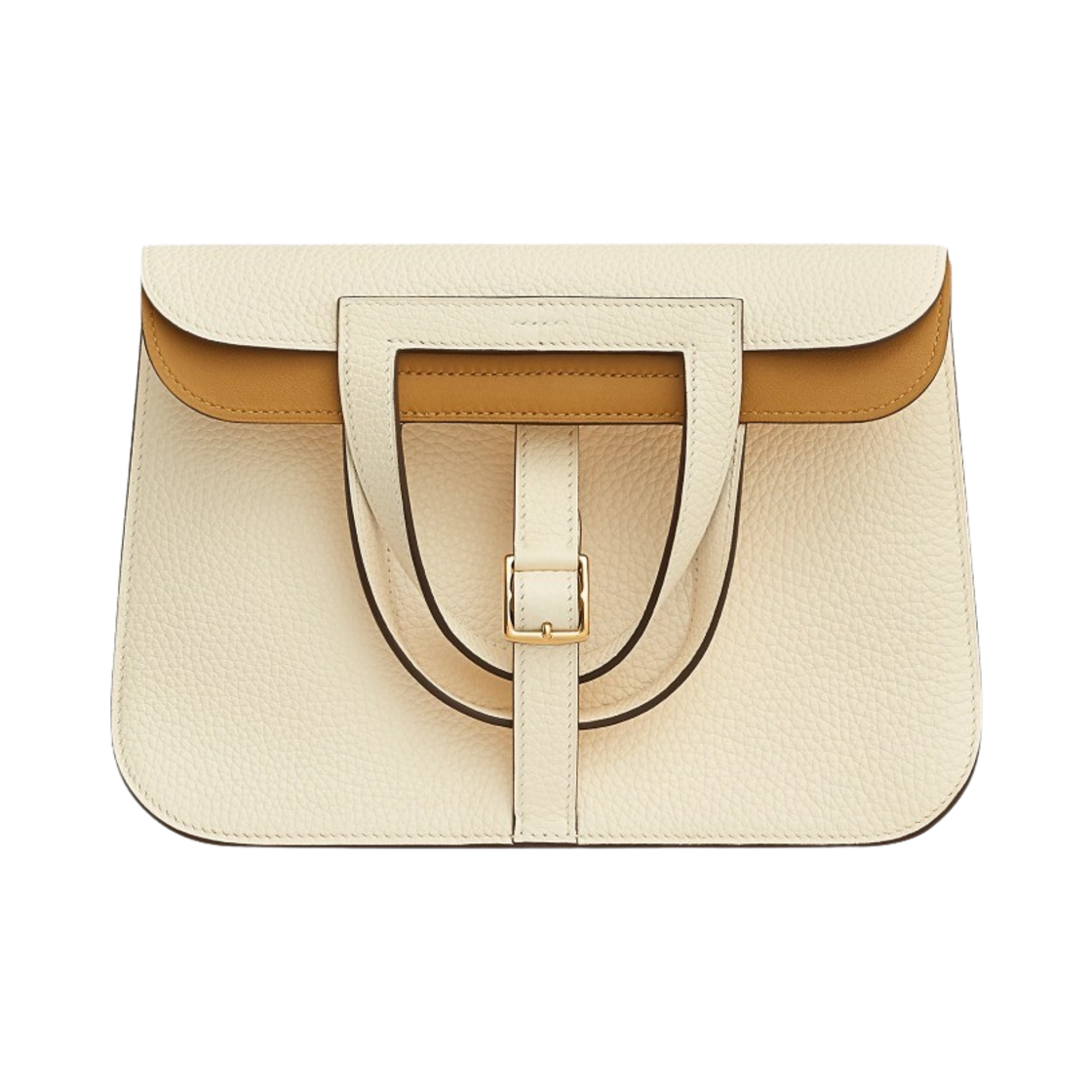 에르메스 할잔 25 베르소 백 클레망스 & 골드 하드웨어 나타 비스뀌(Hermes Halzan 25 Verso Bag Clemence & Gold Nata Biscuit) - 1