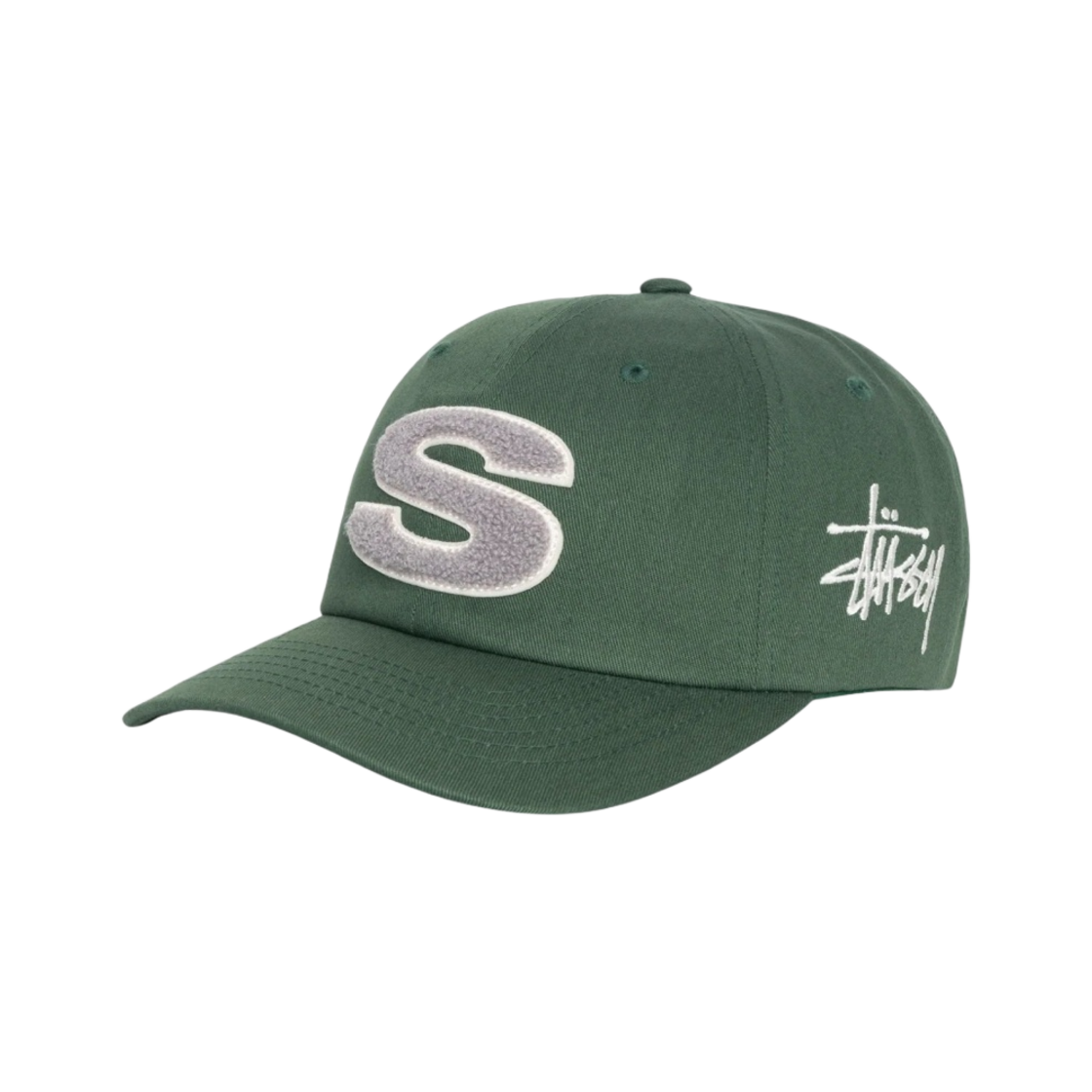 스투시 셔닐 S 로우 프로 캡 포레스트 그린(Stussy Chenille S Low Pro Cap Forest Green)