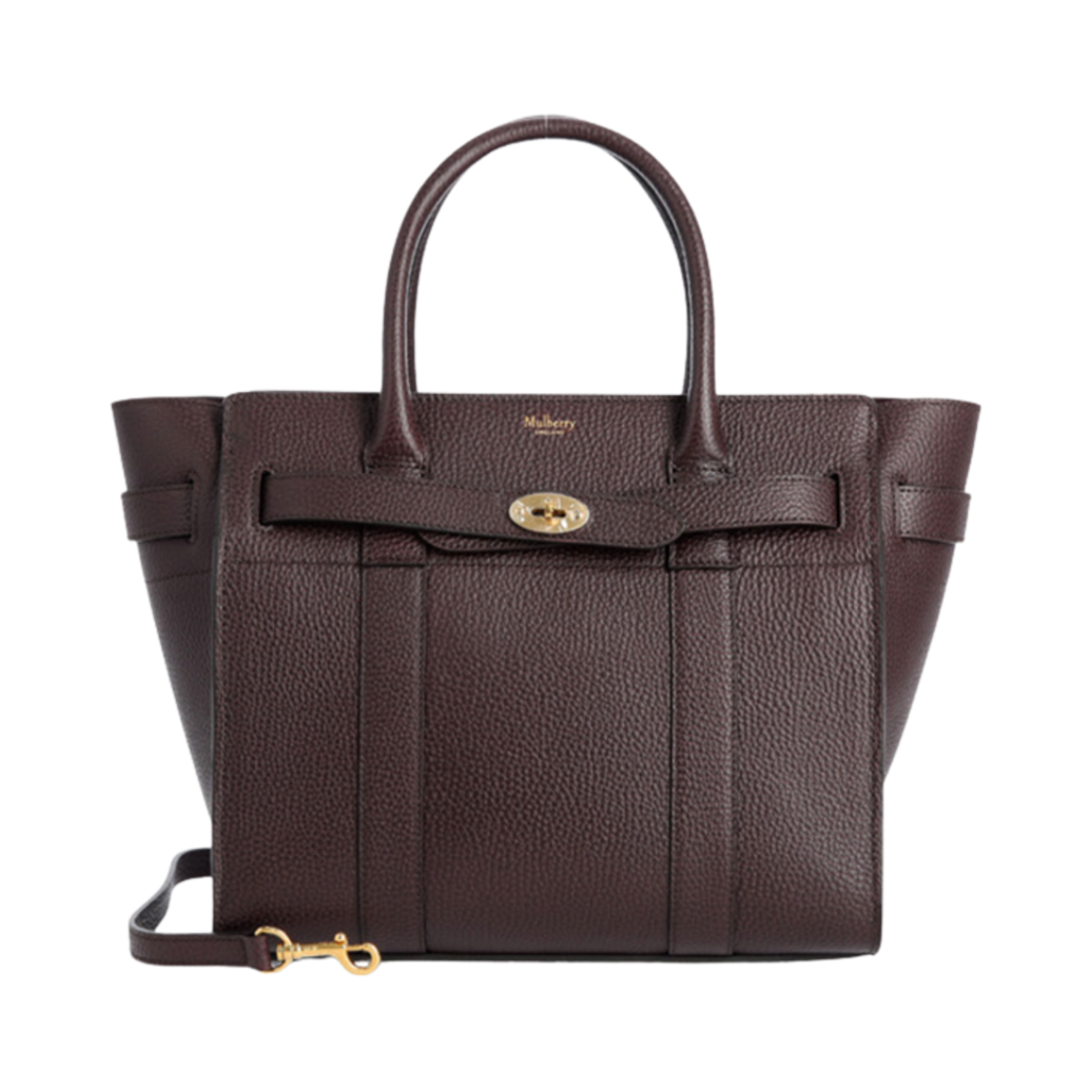 멀버리 내츄럴 그레인 레더 스몰 지퍼 베이스워터 옥스블러드(Mulberry Natural Grain Leather Small Zipped Bayswater Oxblood) - 1