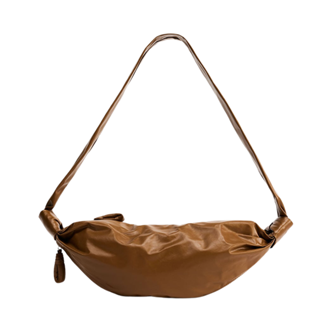 르메르 스몰 소프트 크루아상 백 페이퍼 레더 다크 오커