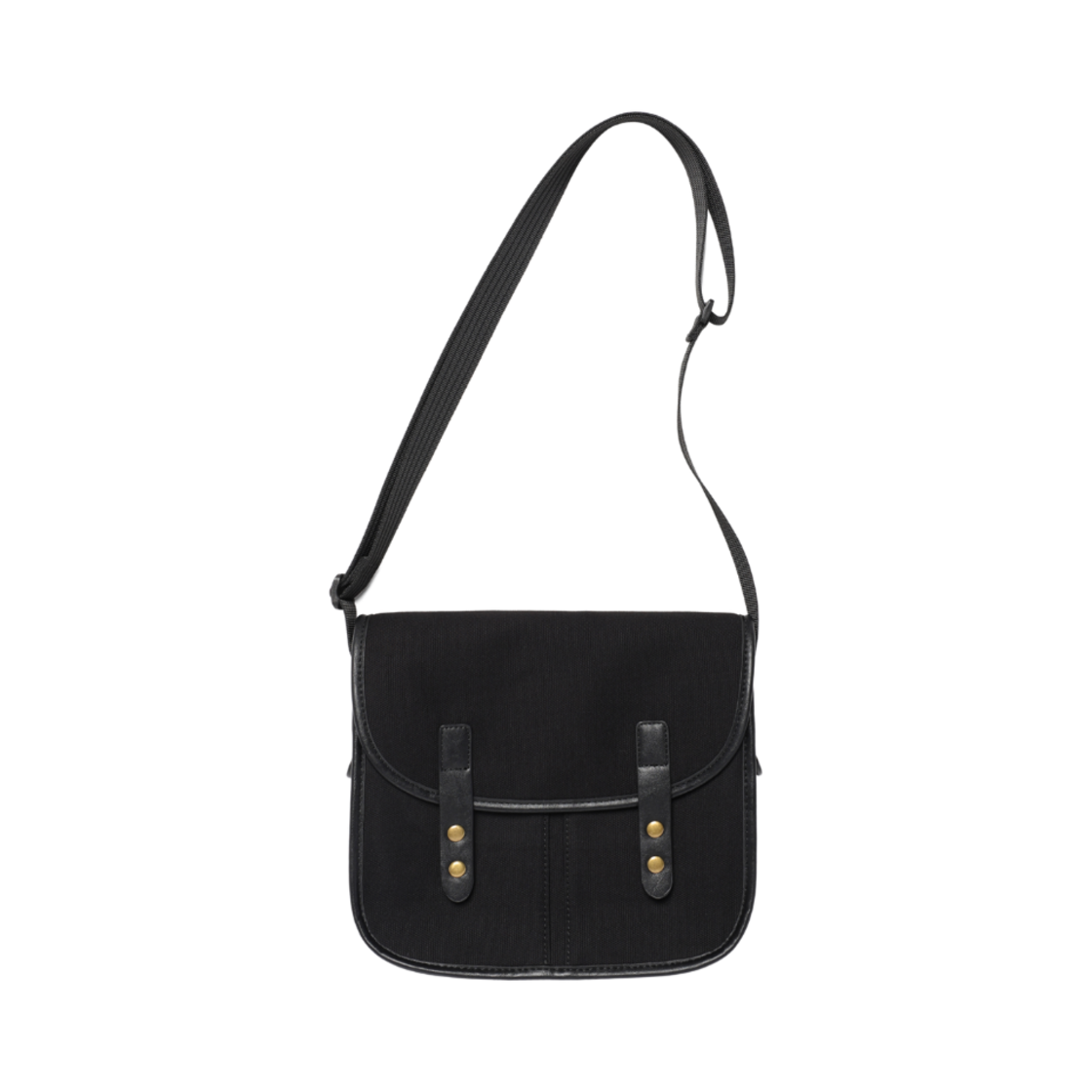 이스트서비스샵 캔버스 레더 버클 크로스백 블랙(eastserviceshop Canvas Leather Buckle Cross Bag Black)