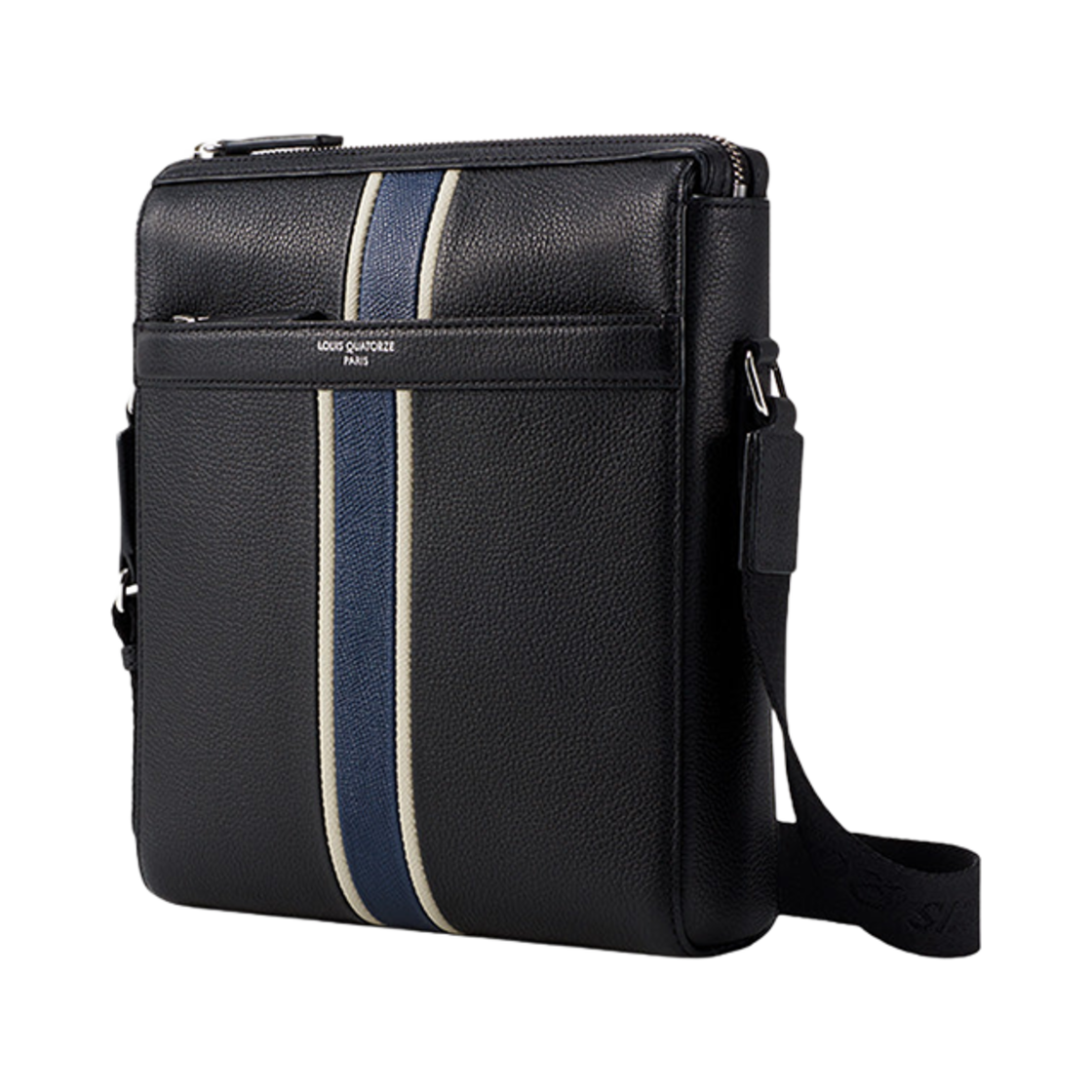 루이까또즈 스트라이프 디테일 메신저백 네이비(Louis Quatorze Stripe Detail Messenger Bag Navy) - 2