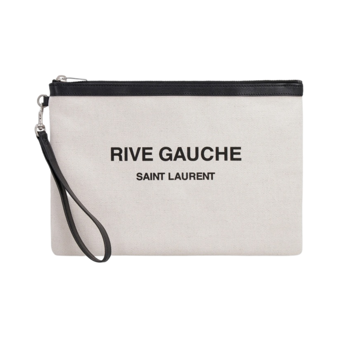 생로랑 리넨 리브 고쉬 파우치 화이트 리넨(Saint Laurent Rive Gauche Pouch in Linen White Linen) - 1