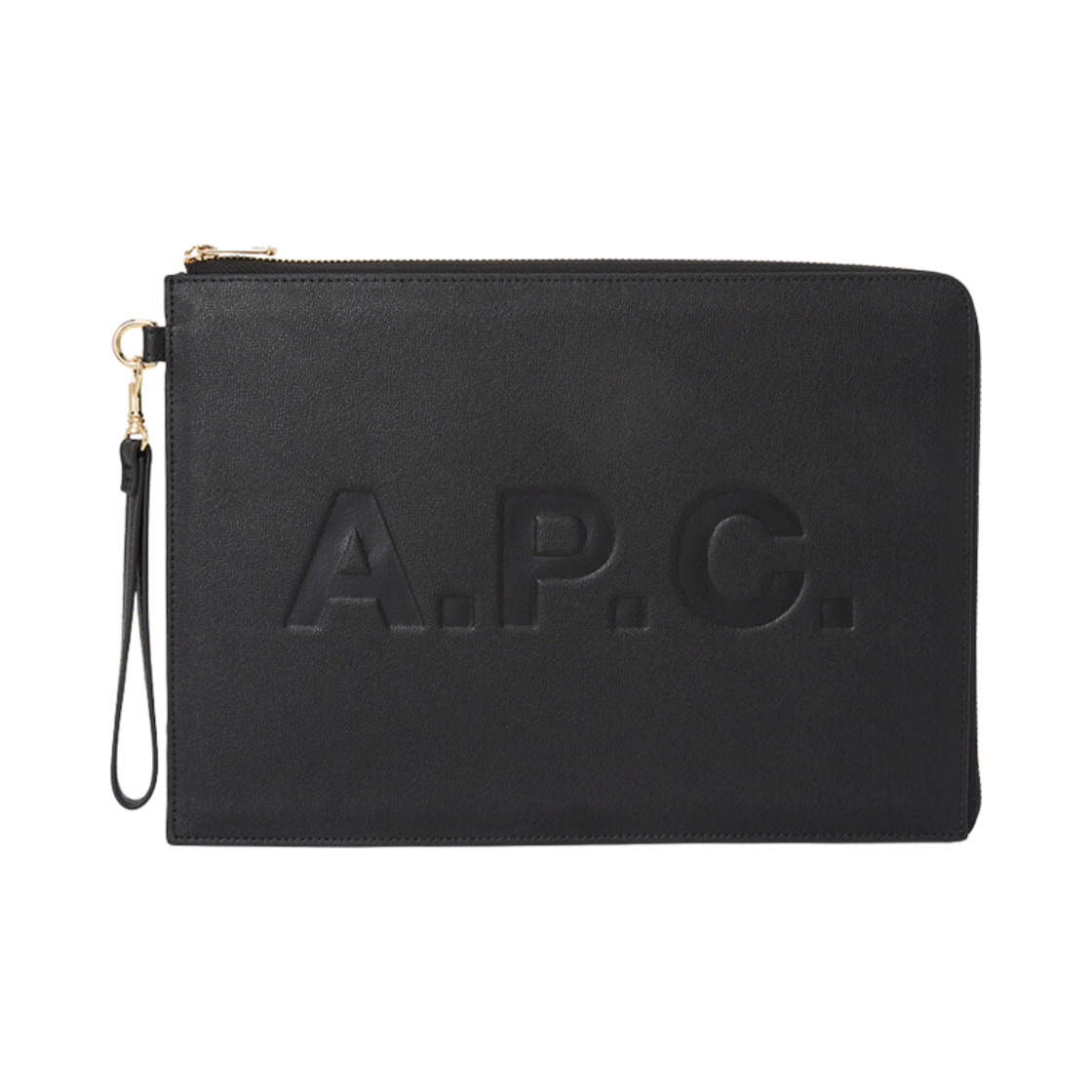 PUABL-M63567-LZZ A.P.C. Market Document Clutch Black