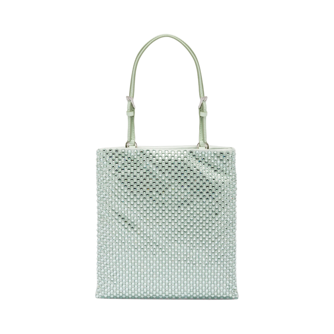 프라다 사틴 핸드백 크리스탈 아쿠아(Prada Satin Handbag Crystals Aqua) - 2
