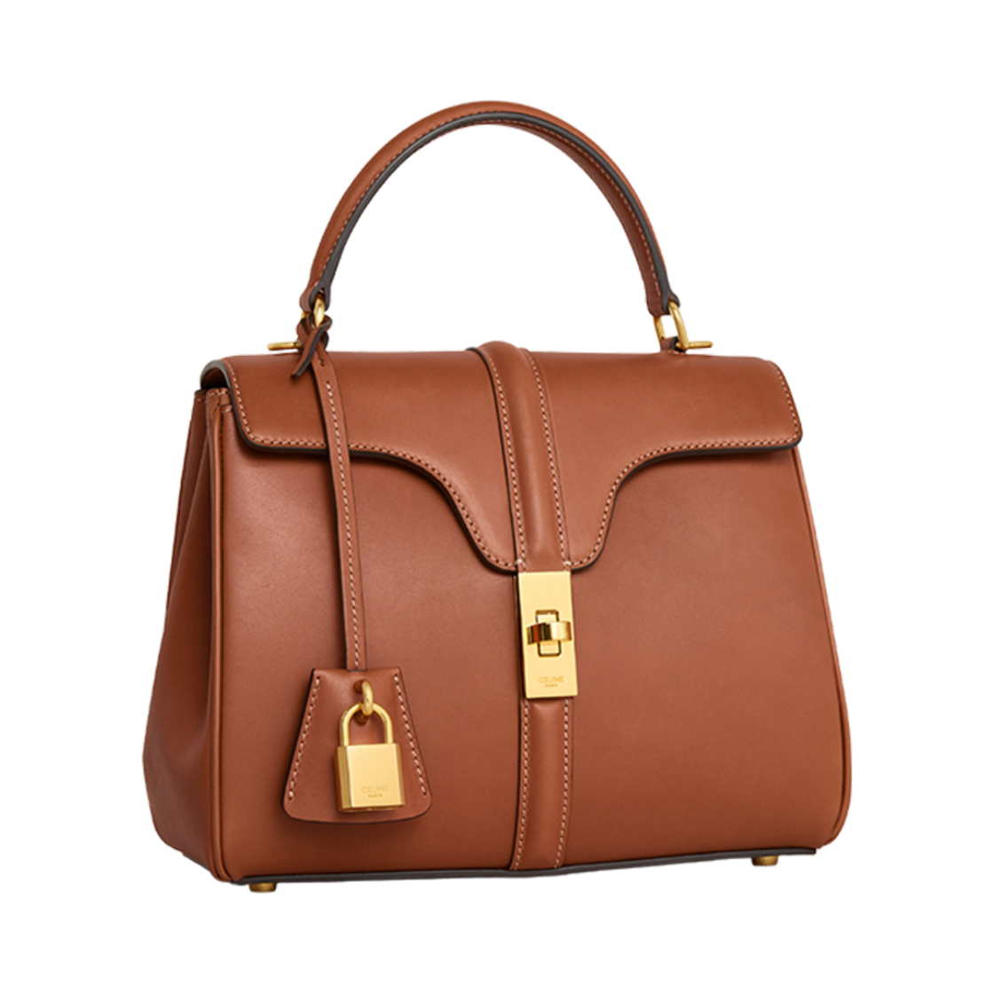 (W) 셀린느 스몰 16 백 내츄럴 카프스킨 탄((W) Celine Small 16 Bag in Natural Calfskin Tan) - 2