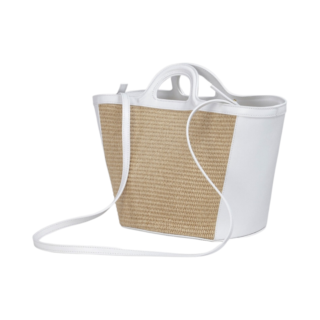 마르니 레더 & 라피아 트로피칼리아 스몰백 샌드 스톰 화이트(Marni Leather & Raffia Tropicalia Small Bag Sand Storm White) - 3