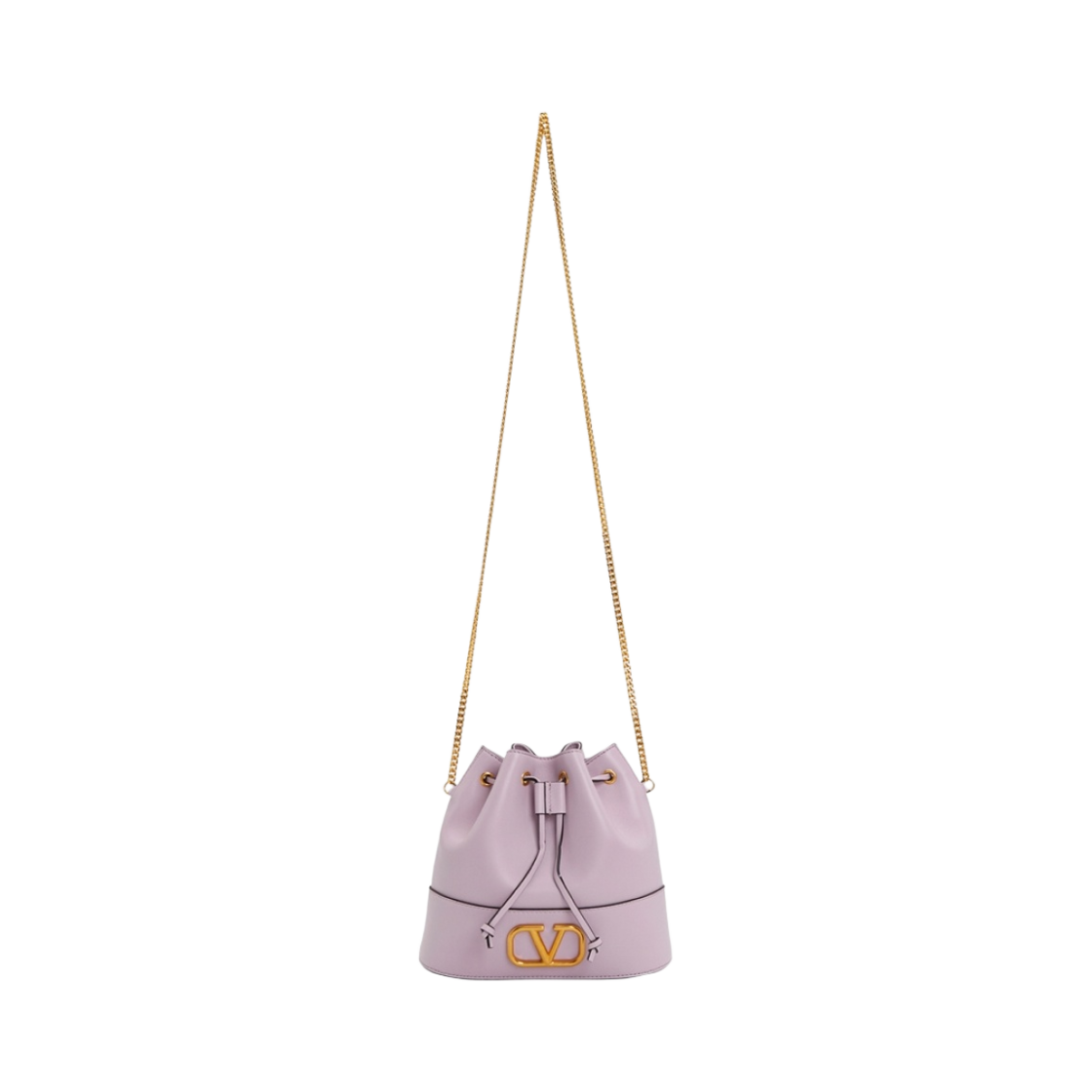 발렌티노 브이로고 시그니쳐 나파 체인 미니 버킷백 워터 라일락(Valentino Vlogo Signature Nappa Mini Bucket Bag with Chain Water Lilac) - 3
