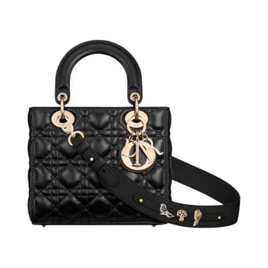 M0538ONGE-M900 Dior Small Lady Bag My ABCDior Cannage Lambskin Black