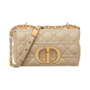 Dior Small Caro Bag Supple Cannage Calfskin Beige