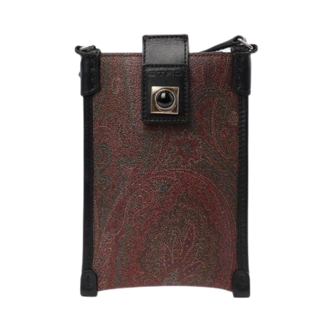 1N76088610001 Etro Paisley Phone Pouch Black