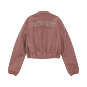 (W) Matin Kim Faux Suede Bomber Jumper Pink
