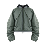 Farfromwhat Far Oversized Hoodie Bomber Olive