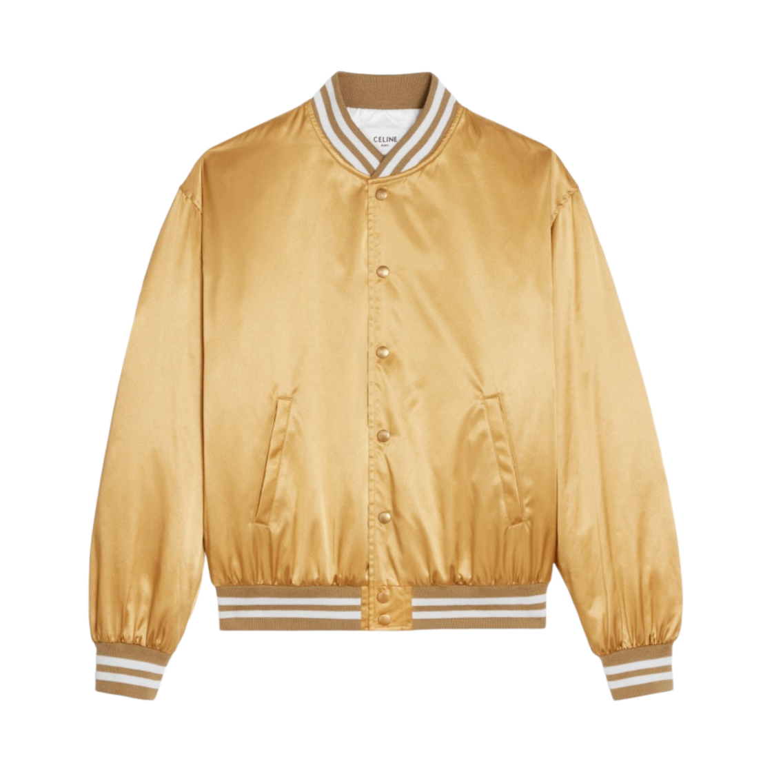 셀린느 사틴 피니쉬 나일론 자수 타이거 테디 자켓 골드(Celine Embroidered Tiger Teddy Jacket in Satin-Finish Nylon Gold) - 2