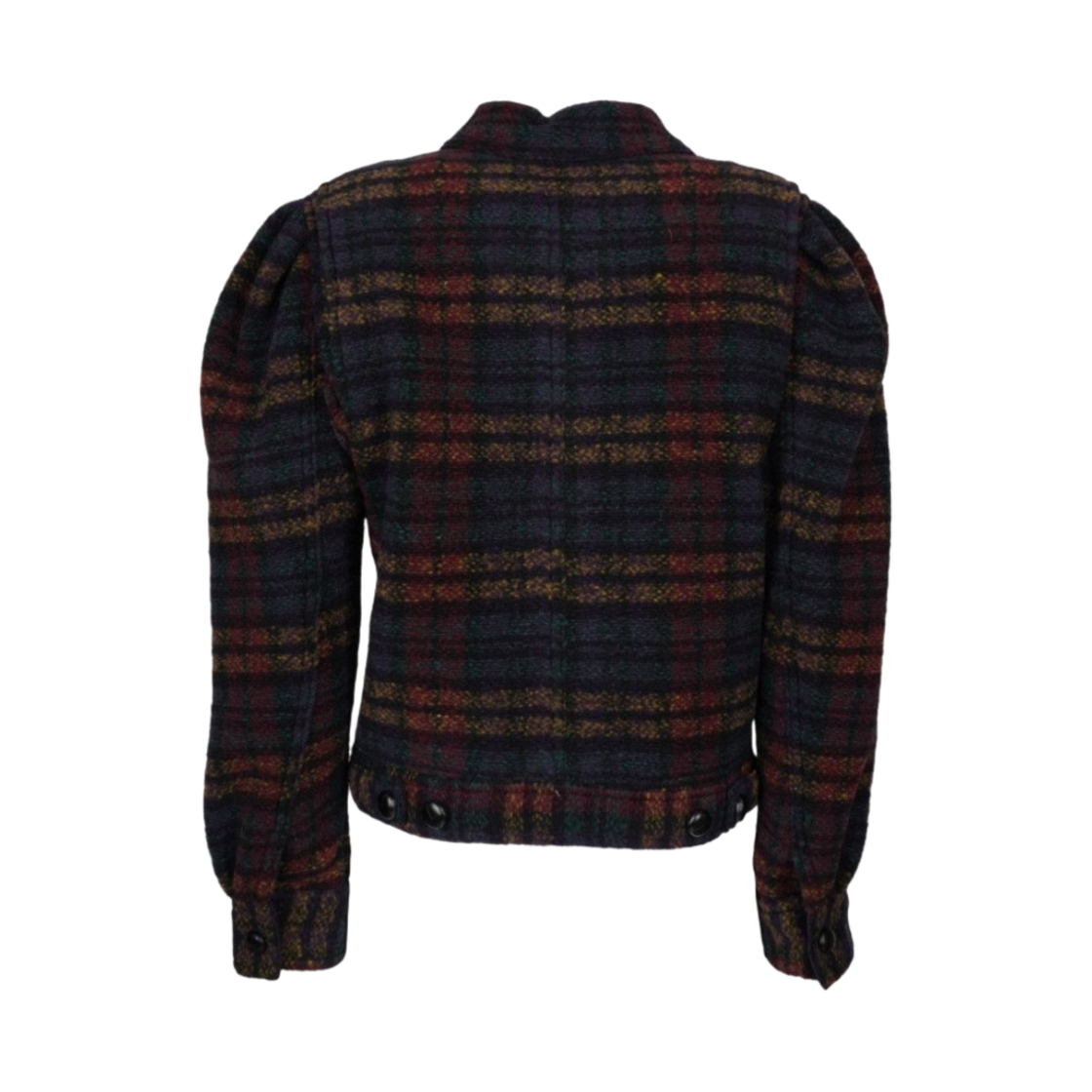 (W) 이자벨 마랑 레이코 체크 코트 멀티컬러 블랙 - 22FW((W) Isabel Marant Leiko Checked Coat Multicolor Black - 22FW) - 2