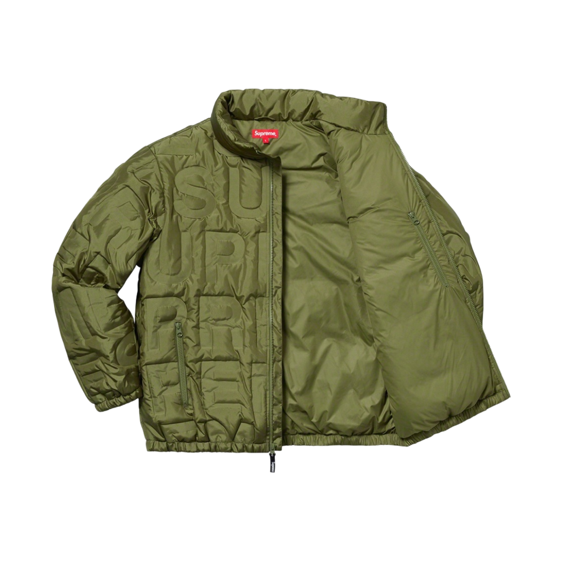 슈프림 본디드 로고 다운 자켓 올리브 - 19SS(Supreme Bonded Logo Down Jacket Olive - 19SS) - 3