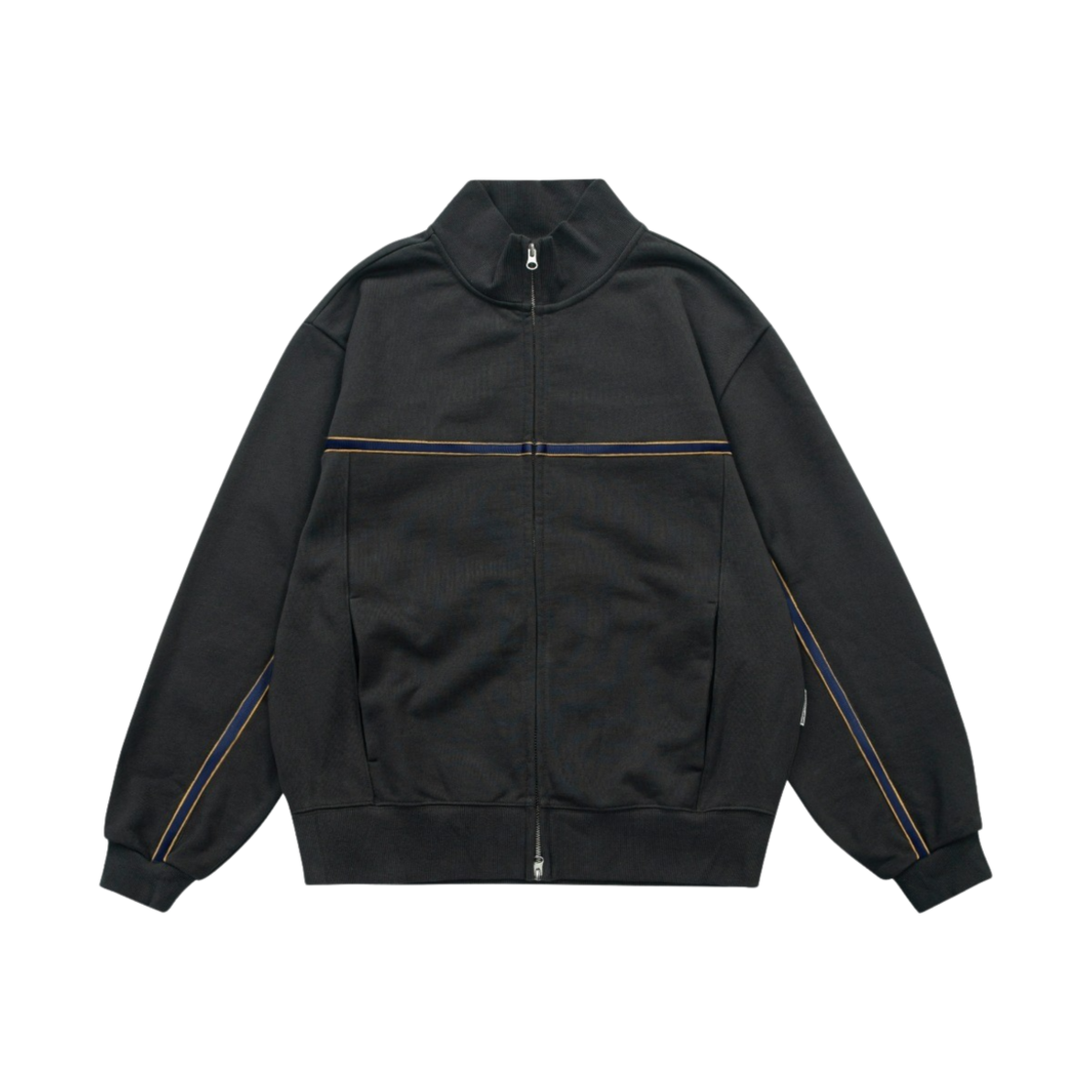 더바이닐하우스 라인 풀 집업 스웨트셔츠 차콜