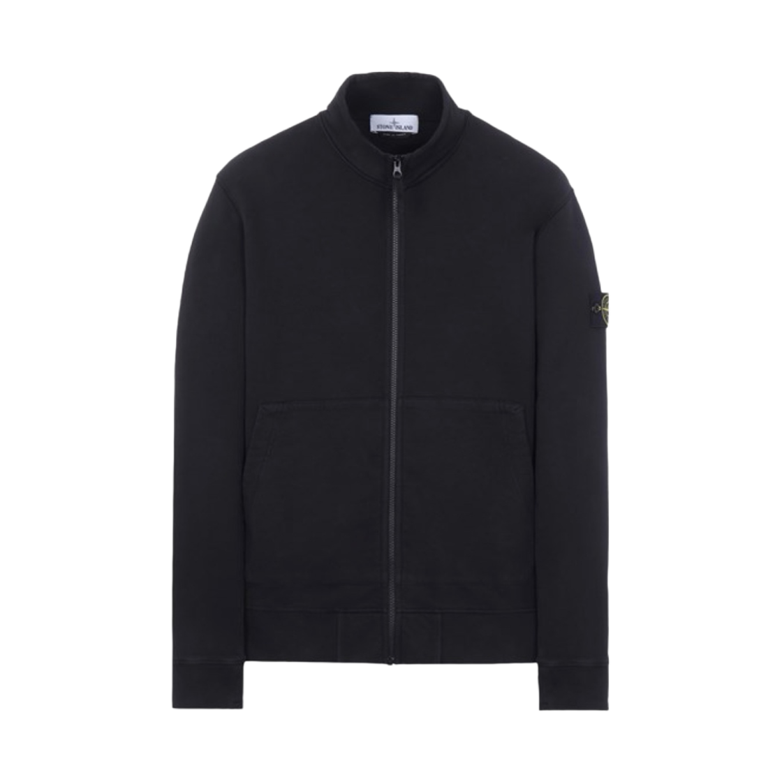 751566120-V0029 Stone Island 66120 Brushed Cotton Fleece Full Zip Sweatshirt Black - 21FW