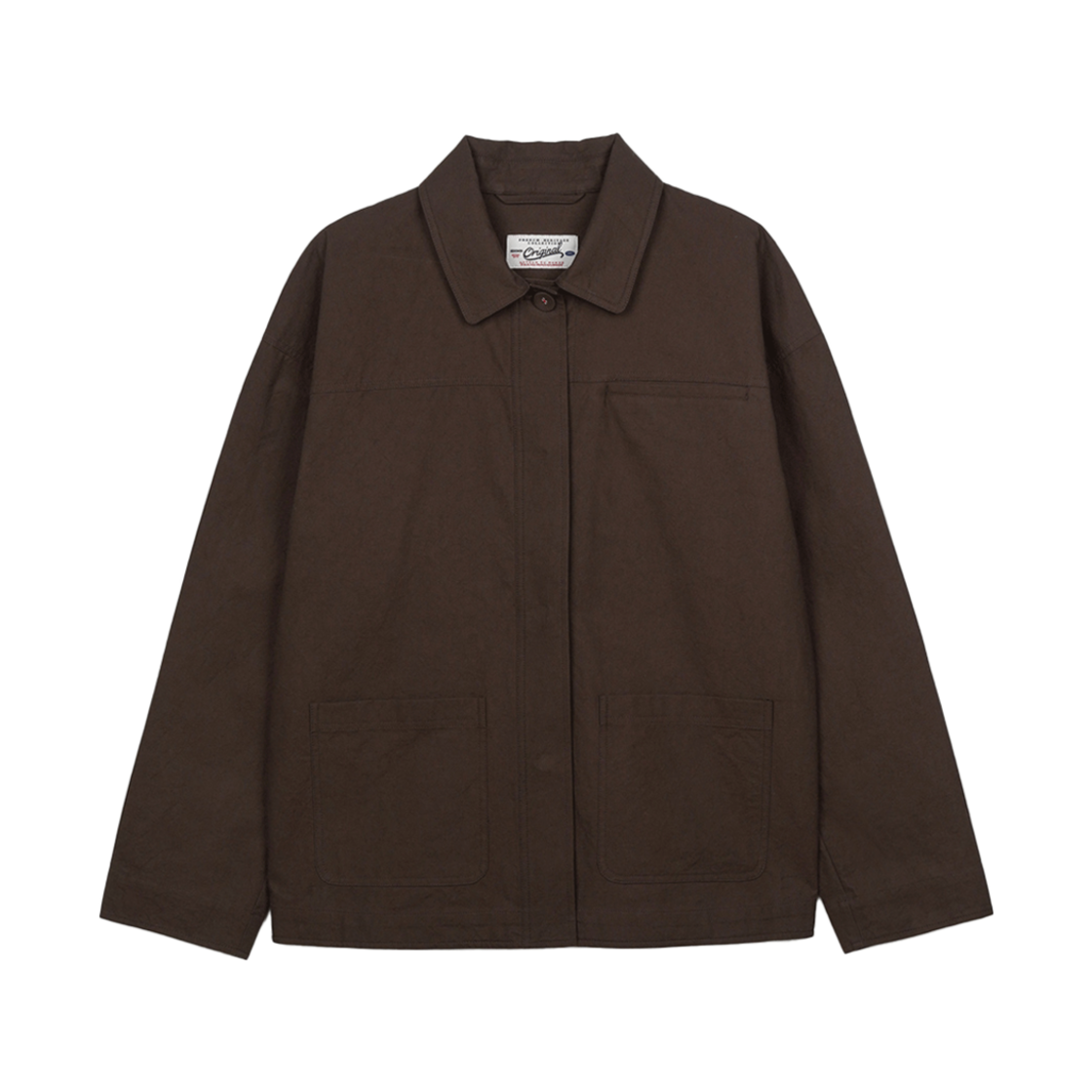 벤시몽 코튼 싱글 하프 자켓 브라운(Bensimon Cotton Single Half Jacket Brown)