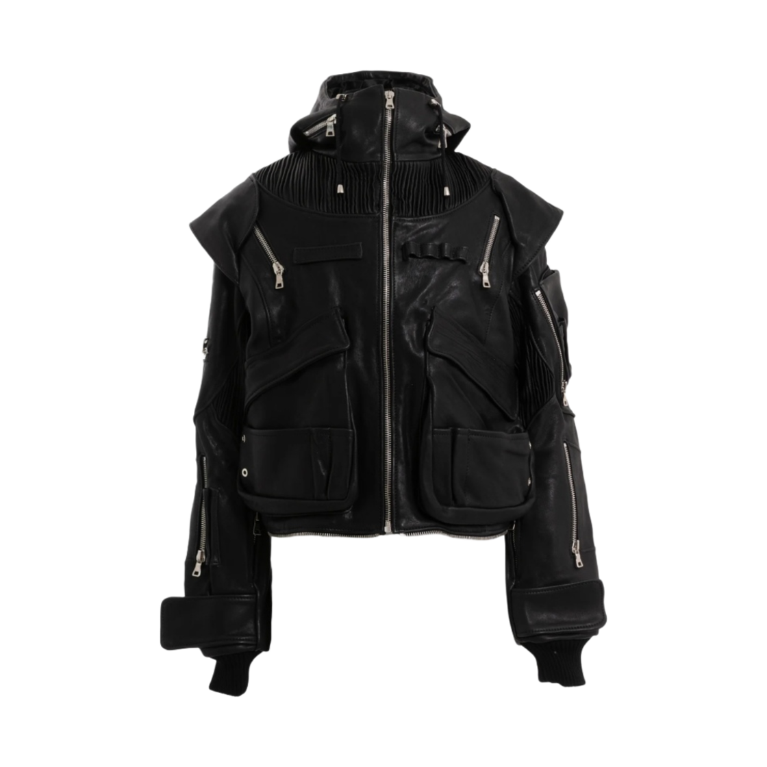 - No/Faith Studios Astro Leather Jacket Black