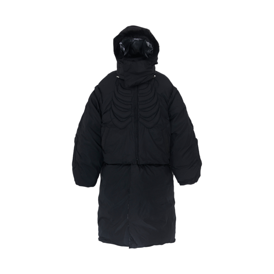써저리 본 엠보싱 트랜스폼 푸퍼 코트 블랙(Surgery Bone Embossing Transform Puffer Coat Black)