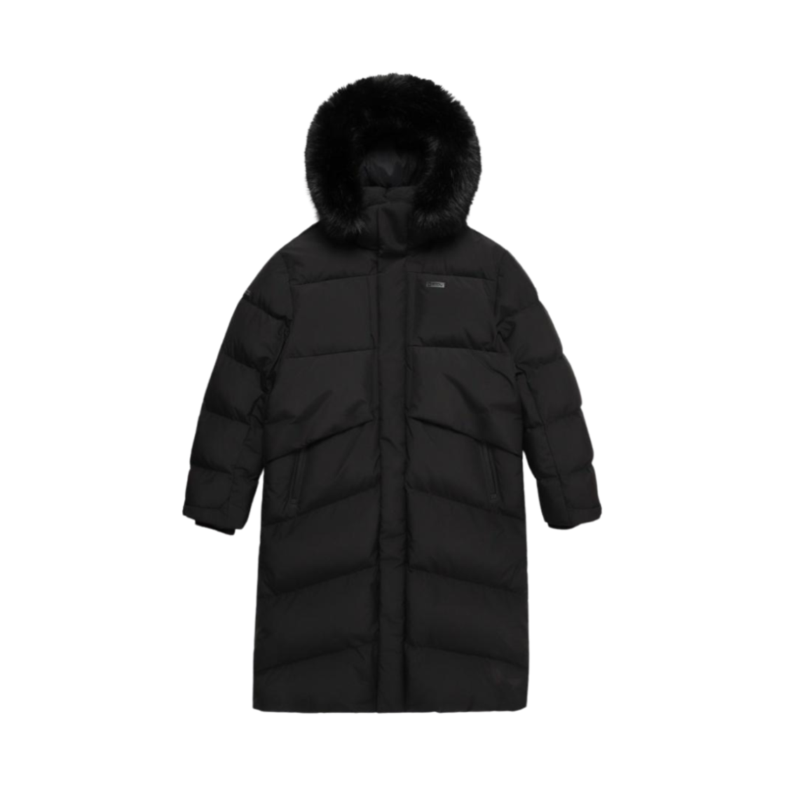 N244MDW320 National Geographic Atlas Windstopper Long Length Goose Down Jumper Carbon Black