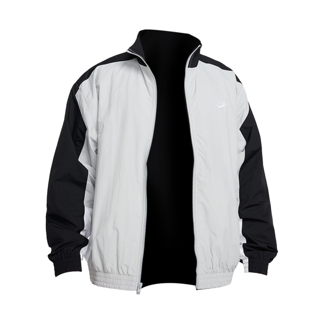 나이키 클럽 오버사이즈 우븐 트랙 자켓 라이트 스모크 그레이 블랙 - 아시아