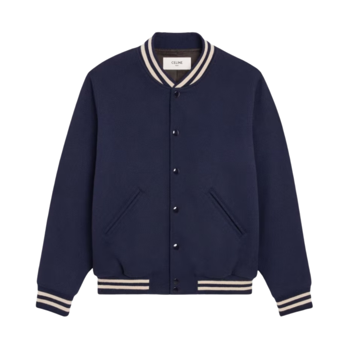 셀린느 울 루즈 바시티스타일 자켓 블루 네이비(Celine Loose Varsity-Style Jacket in Wool Blue Navy) - 2