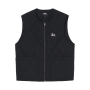 Stussy Diamond Quilted Vest Black