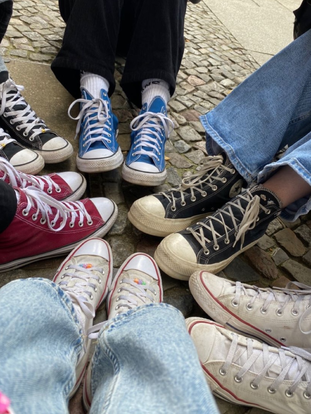 Converse Chuck 70 High Parchment, Converse x Play Comme des Garcons Chuck 70 Hi Blue Quartz 착용 스타일 - 4