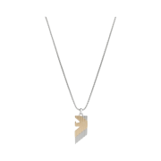 Emporio Armani Two-Tone Stainless Steel Pendant Necklace Silver