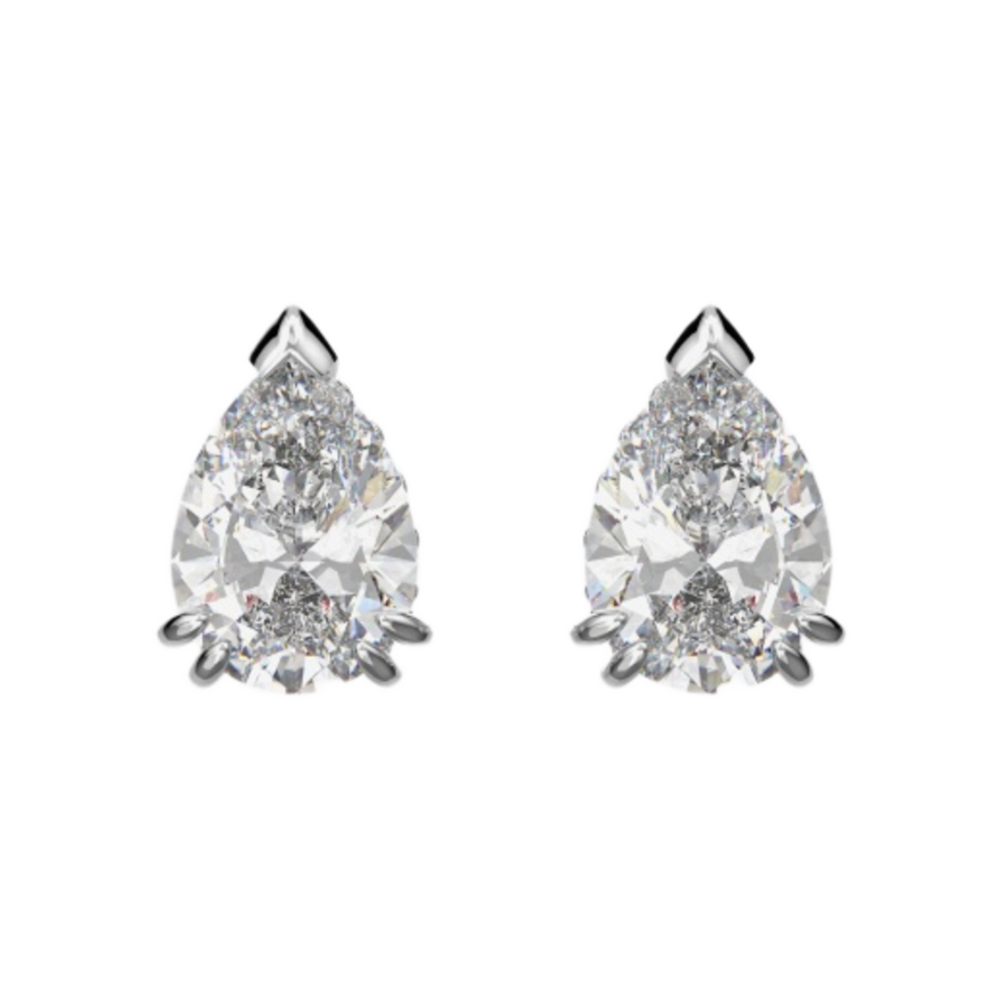 (W) 스와로브스키 밀레니아 스터드 이어링 화이트 로듐 플래팅((W) Swarovski Millenia Stud Earrings White Rhodium Plated) - 1