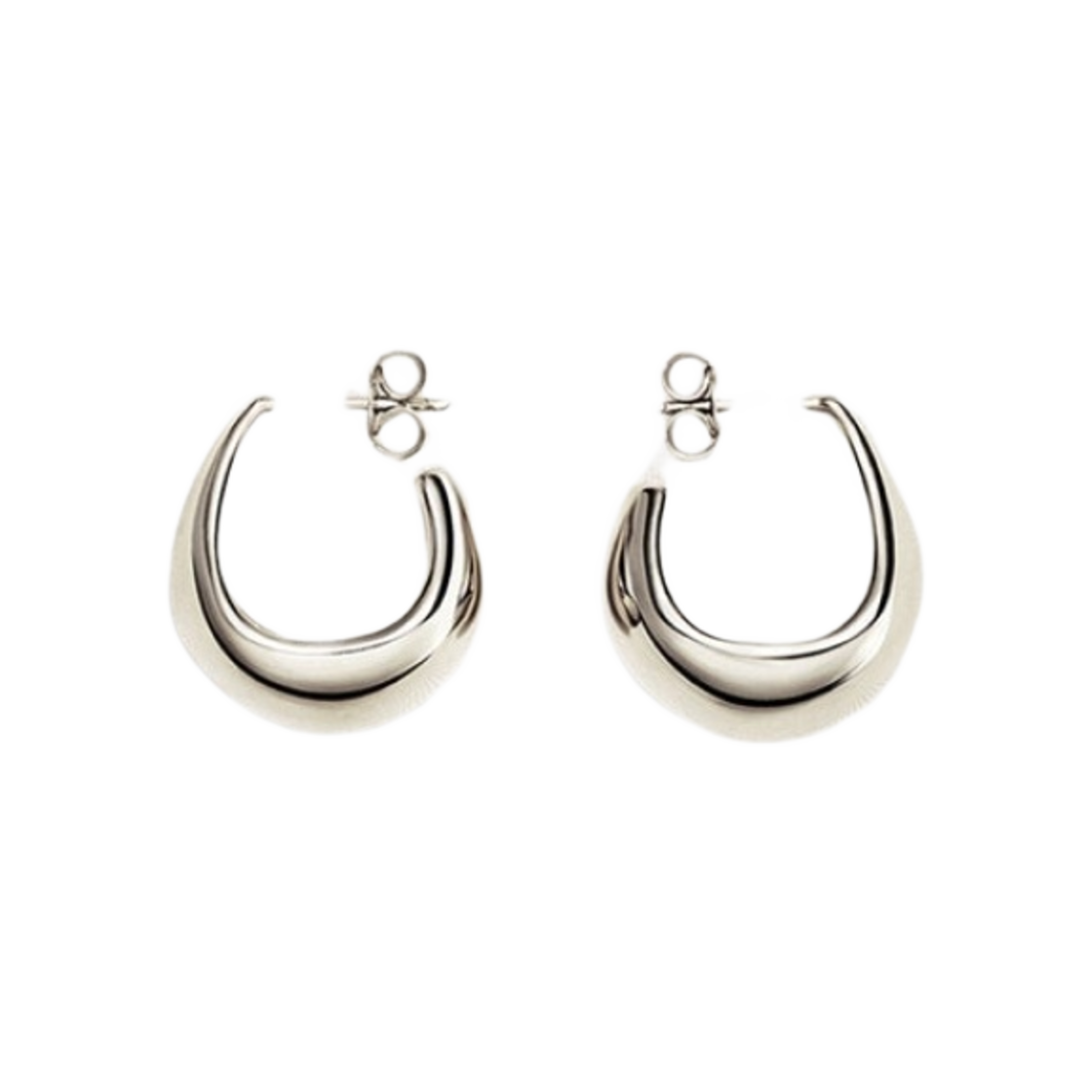 AC278-LO0042-927 (W) Lemaire Rhodium Curved Mini Drop Silver
