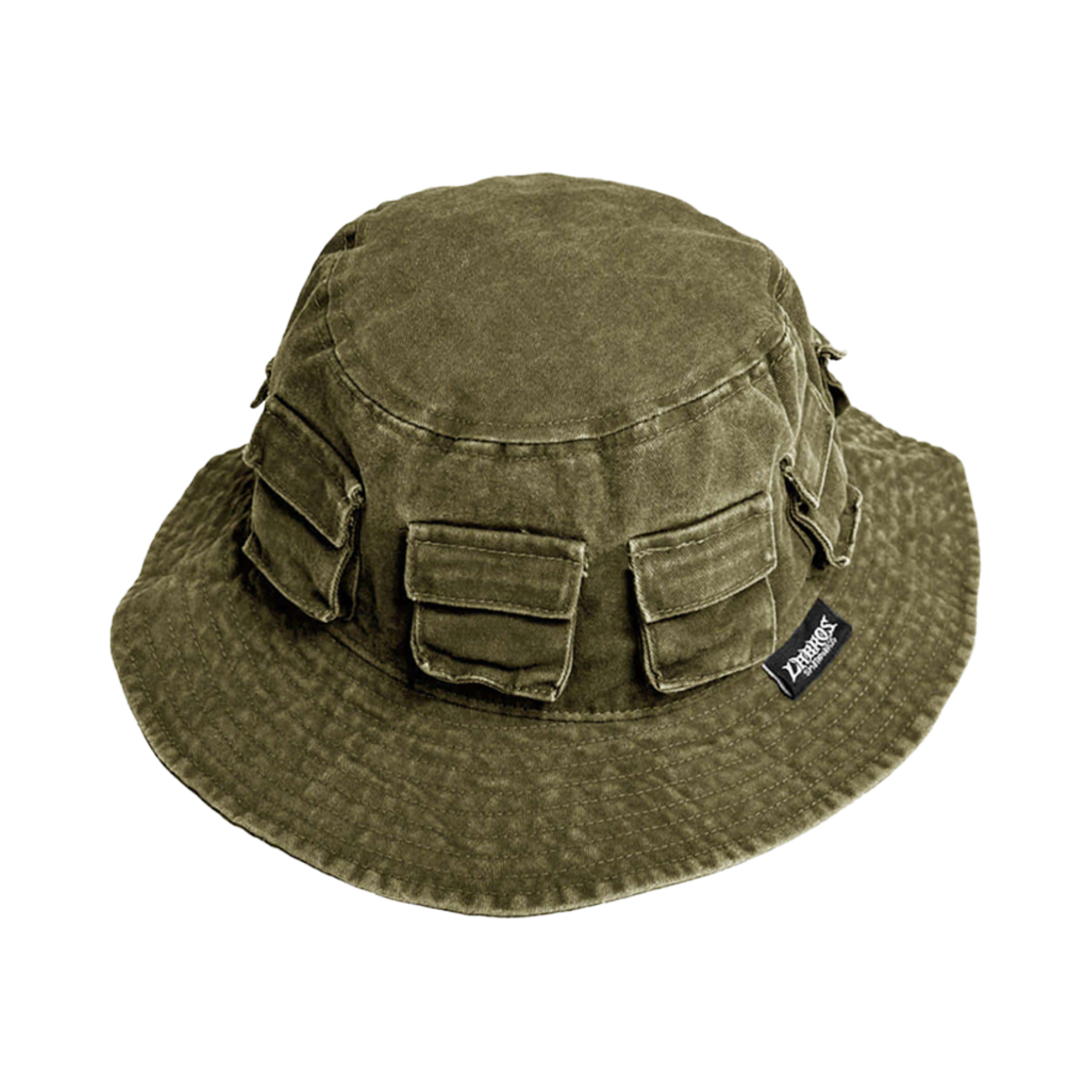 - Labros Multi Pocket Bucket Hat Olive