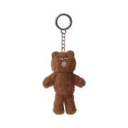 Monamhee Beunamhee Mini Plush Keyring Brown