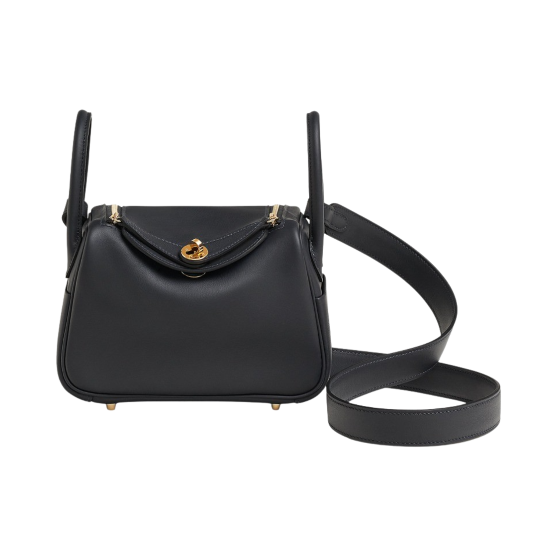 에르메스 린디 미니백 베르소 스위프트 & 골드 하드웨어 카방 블루 프리다(Hermes Lindy Mini Bag Verso Swift & Gold Caban Bleu Frida) - 1