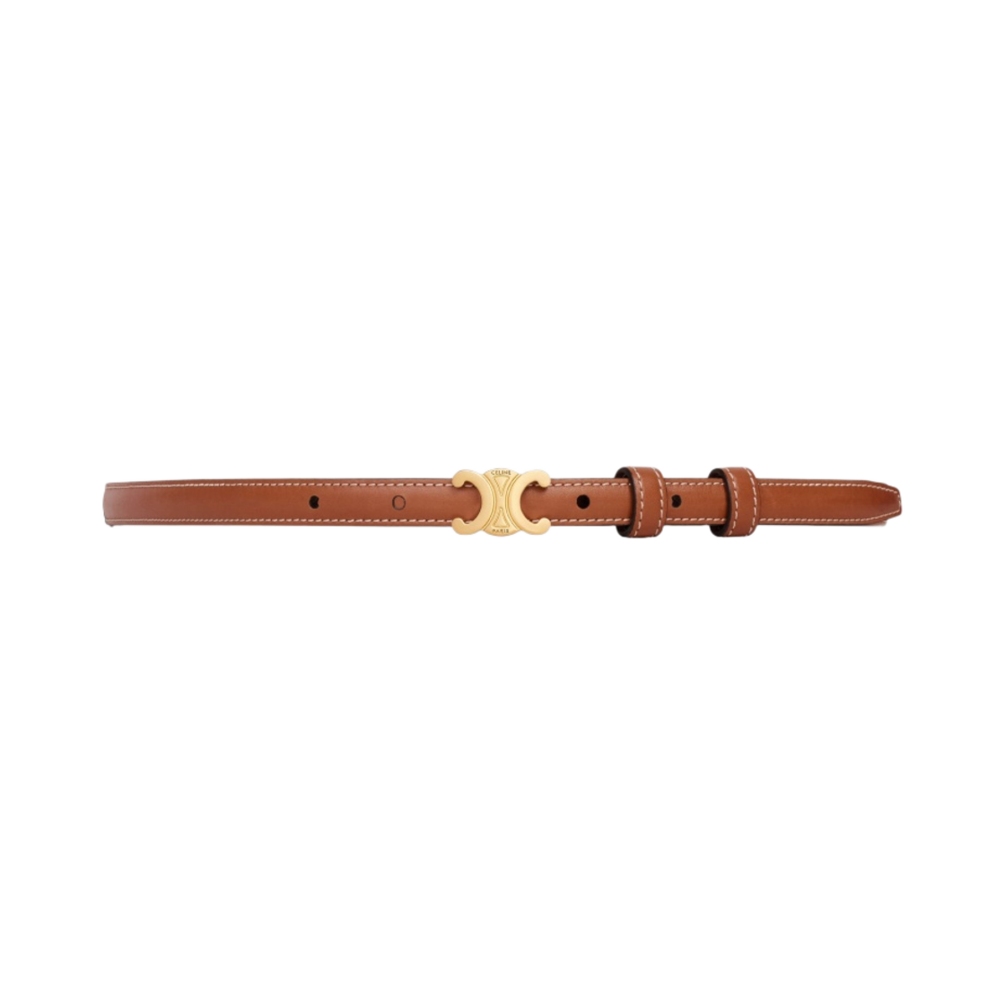 셀린느 내츄럴 카프스킨 틴 트리옹프 벨트 탄(Celine Teen Triomphe Belt in Natural Calfskin Tan) - 1