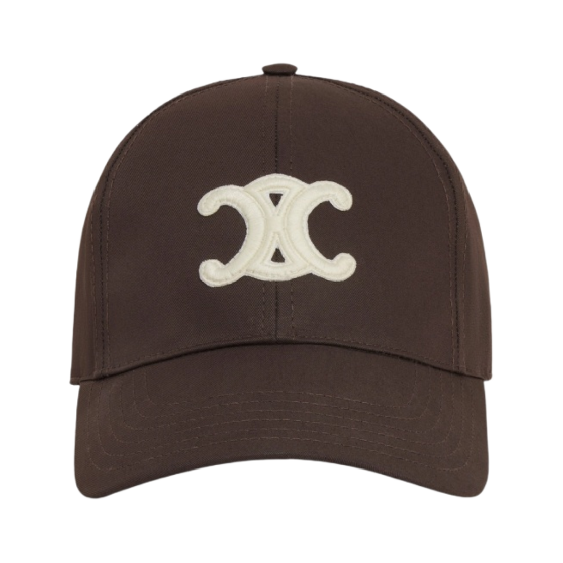 (W) 셀린느 코튼 트리옹프 베이스볼 캡 카카오((W) Celine Triomphe Baseball Cap in Cotton Cacao) - 1