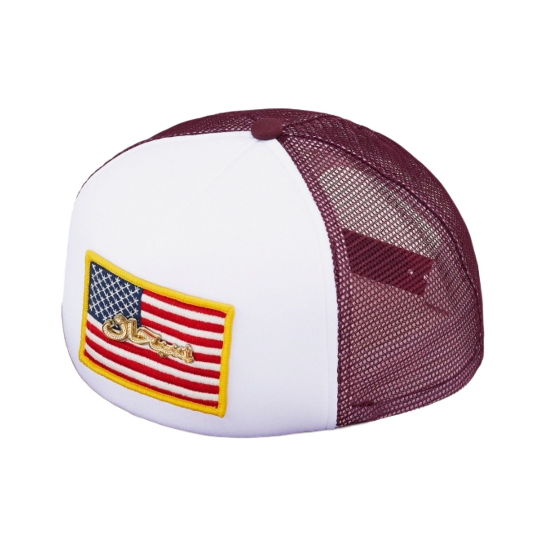 슈프림 네임 플레이트 메쉬 백 5-패널 캡 마룬 - 23SS(Supreme Name Plate Mesh Back 5-Panel Maroon - 23SS) - 1