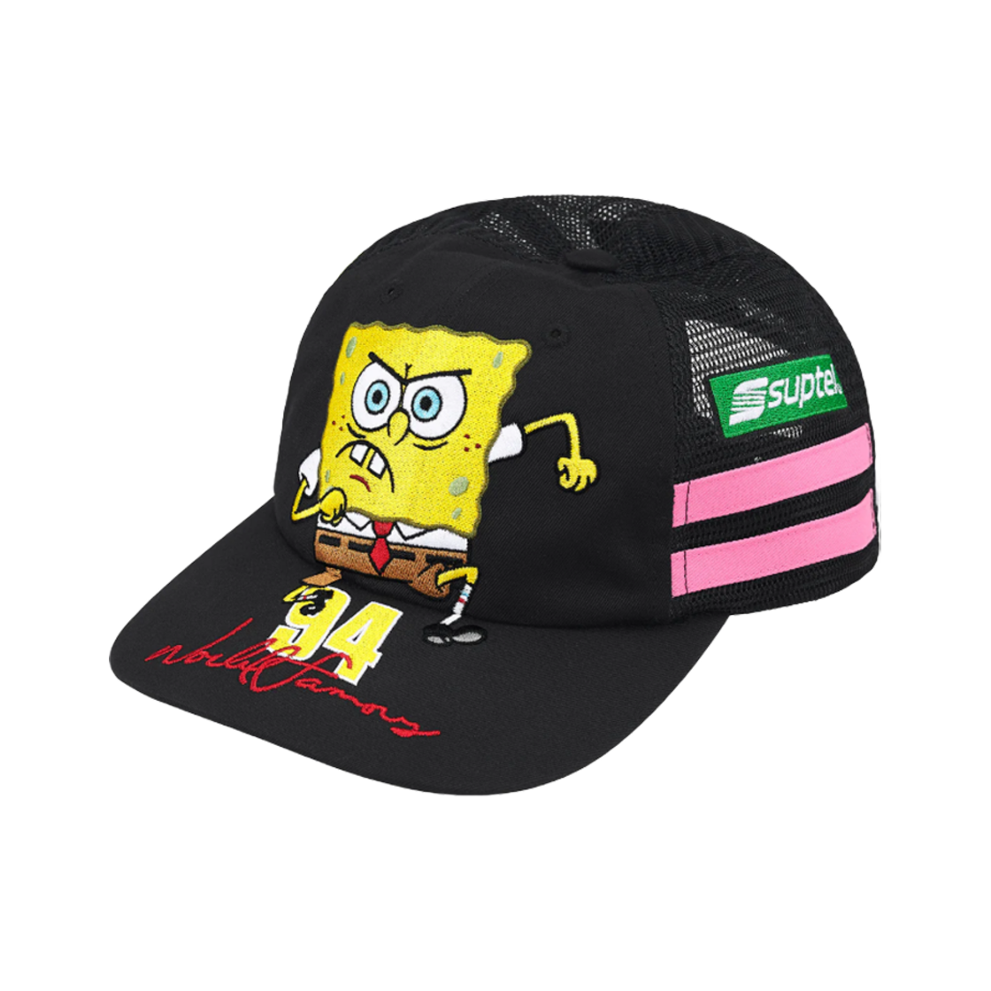 슈프림 x 스폰지밥 제프 해밀턴 메쉬 백 6-패널 블랙 - 25SS