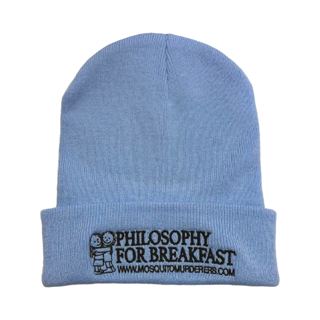 6903251 Mosquito Murderers Philosophy For Breakfast Beanie Sky Blue