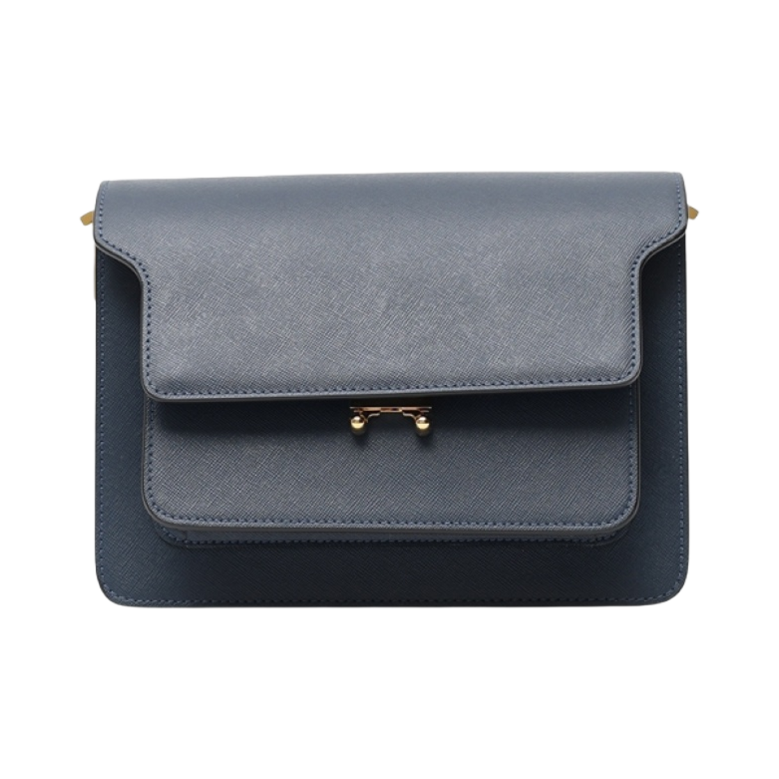 SBMPN09NO1-LV520-ZB74N Marni Saffiano Medium Trunk Bag Orion Blue