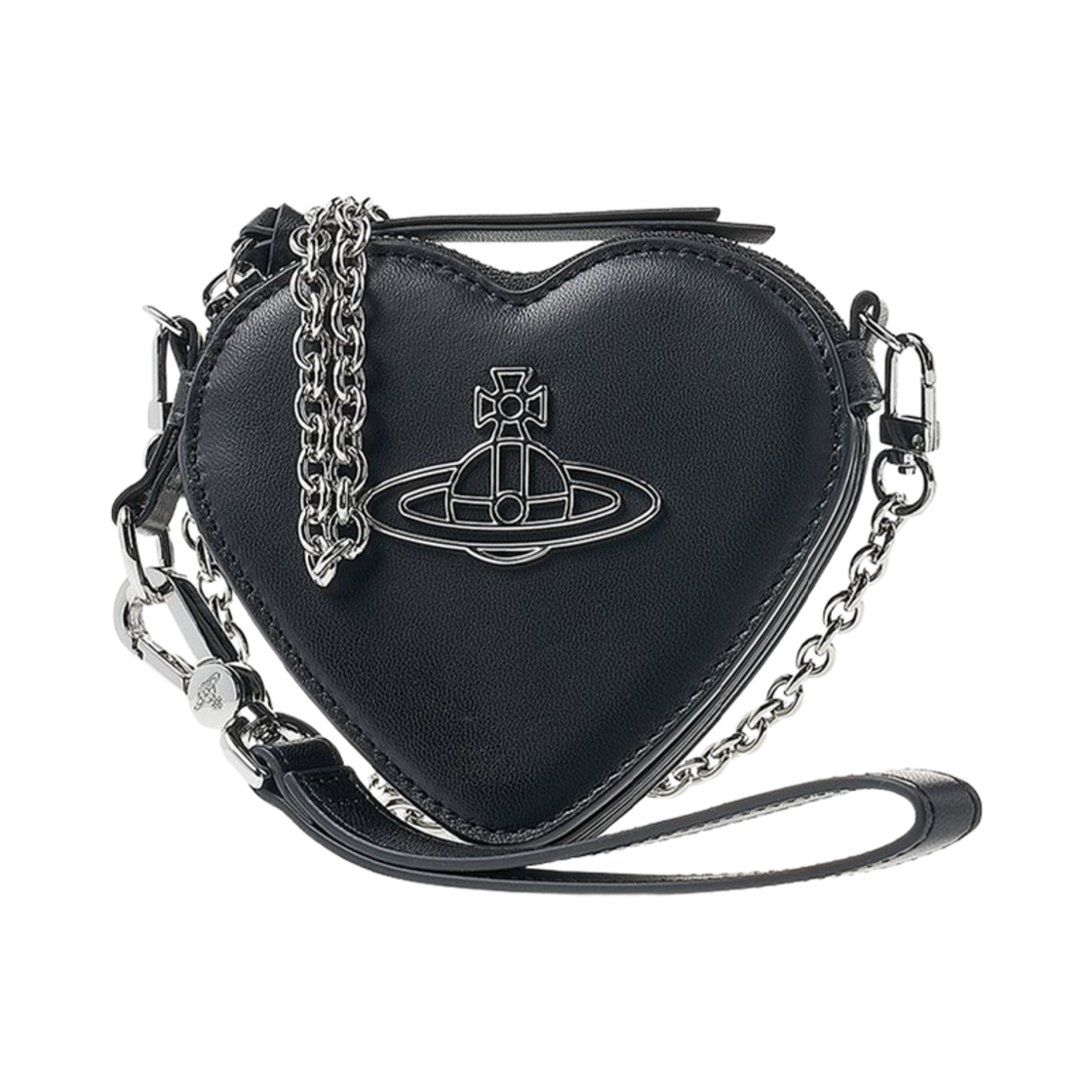 53030023-L001L-N403 Vivienne Westwood Nappa Heart Wristlet Black