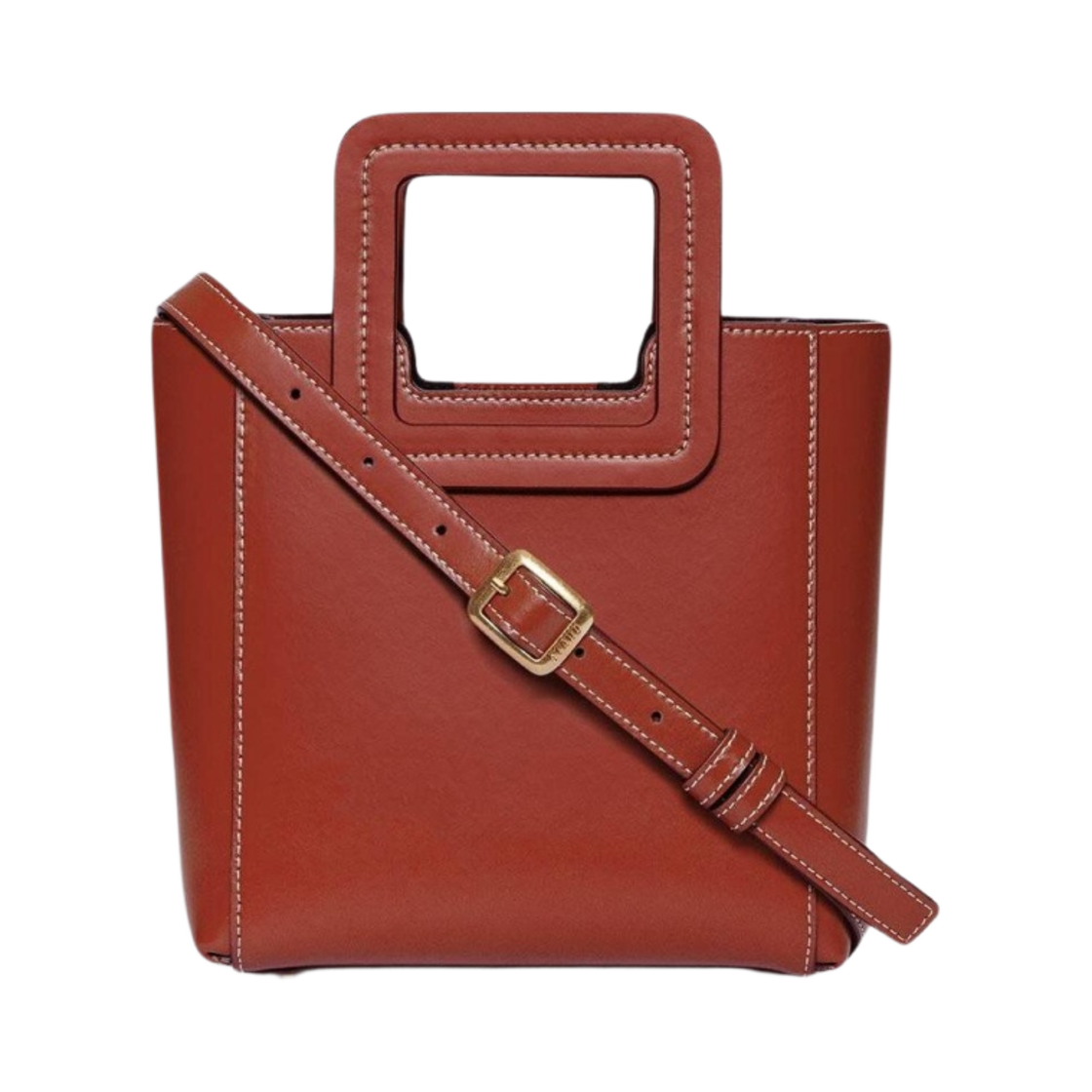 스타우드 미니 셜리 레더 백 꼬냑(Staud Mini Shirley Leather Bag Cognac)
