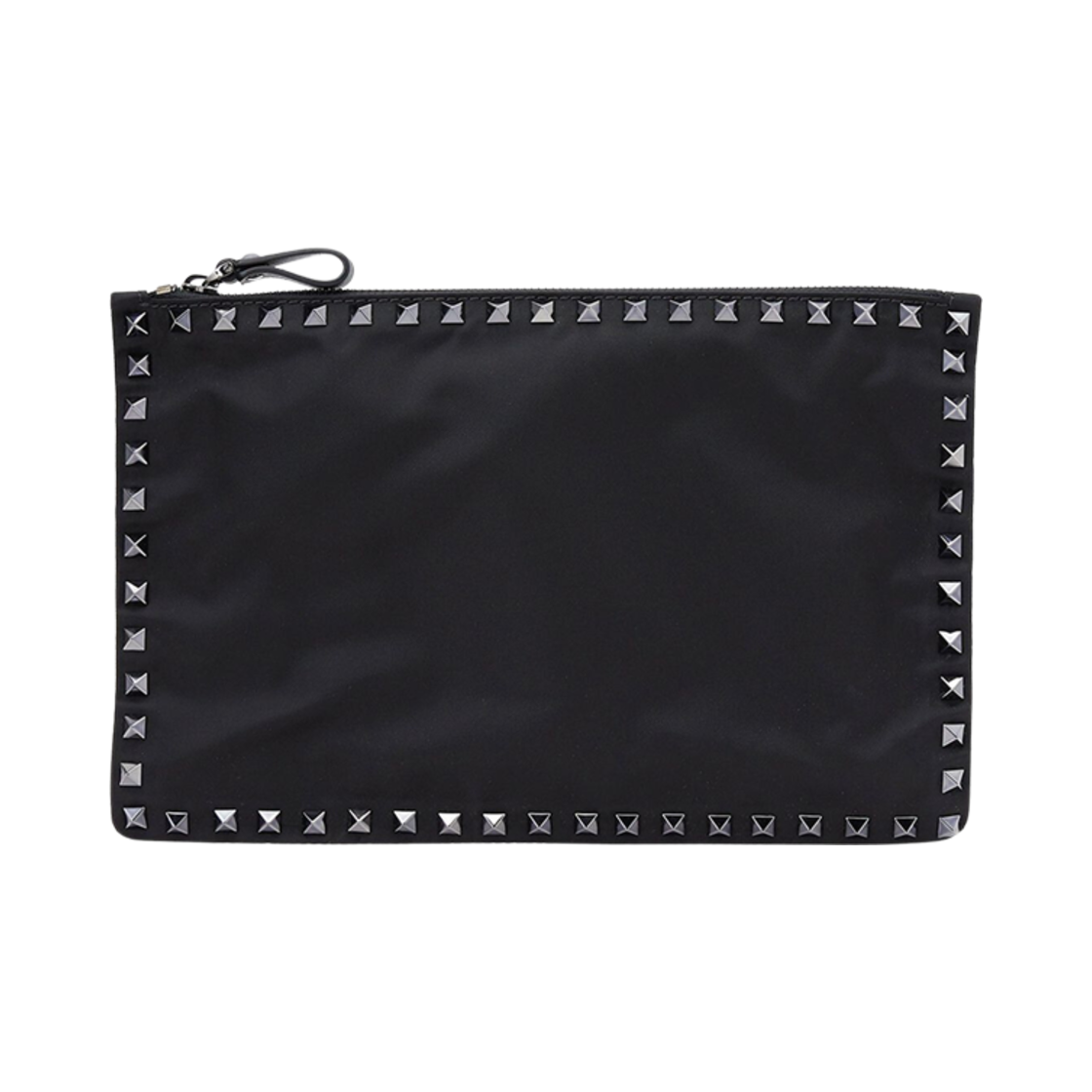 SY2P0565NOV0NO Valentino Rockstud Nylon Slim Clutch Black