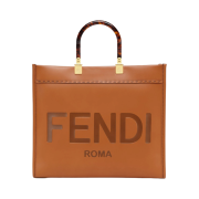 Fendi Sunshine Medium Leather Shopper Brown