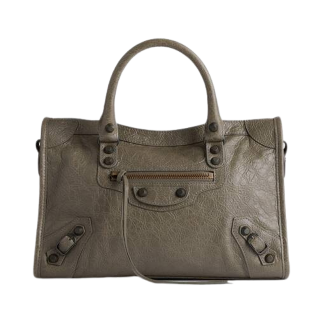8114422ABEK3258 Balenciaga Le City Small Bag Dark Green