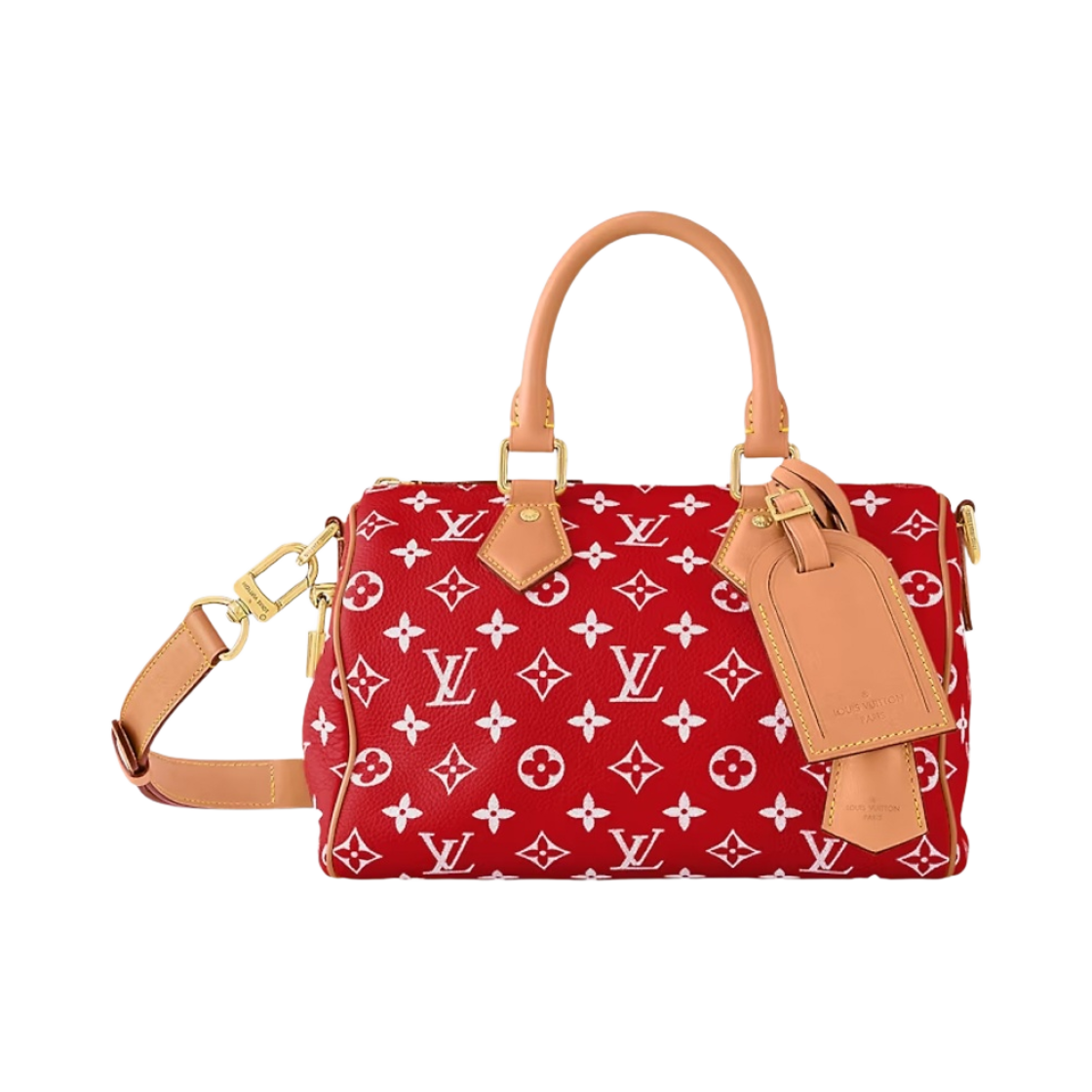 M24425 Louis Vuitton Speedy P9 Bandouliere 25 Red - 대표 이미지 #1