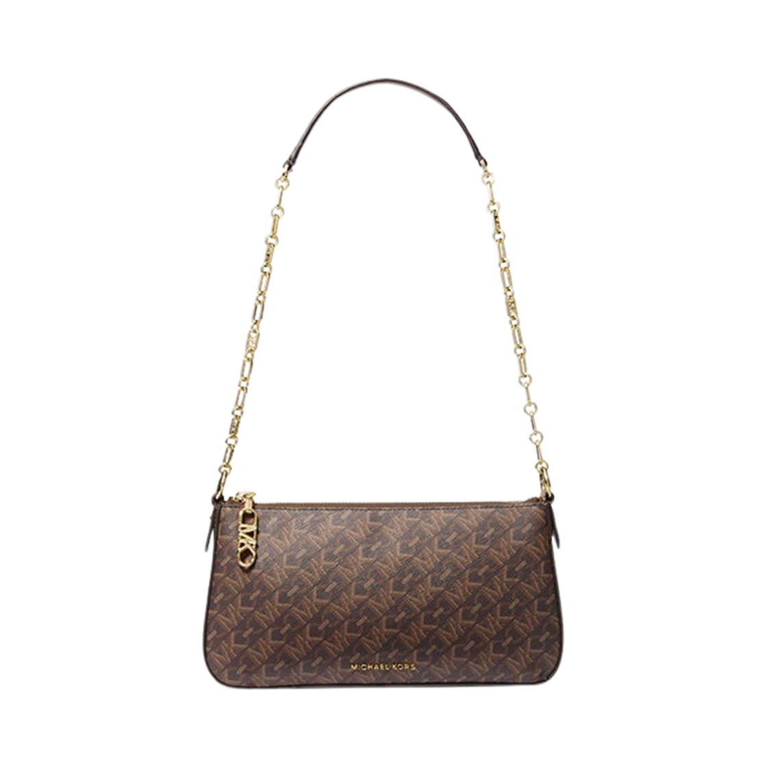 마이클 코어스 엠파이어 미디움 체인 링크 포쉐트 브라운 러기지(Michael Kors Empire Medium Chain Link Pochette Brown Luggage)